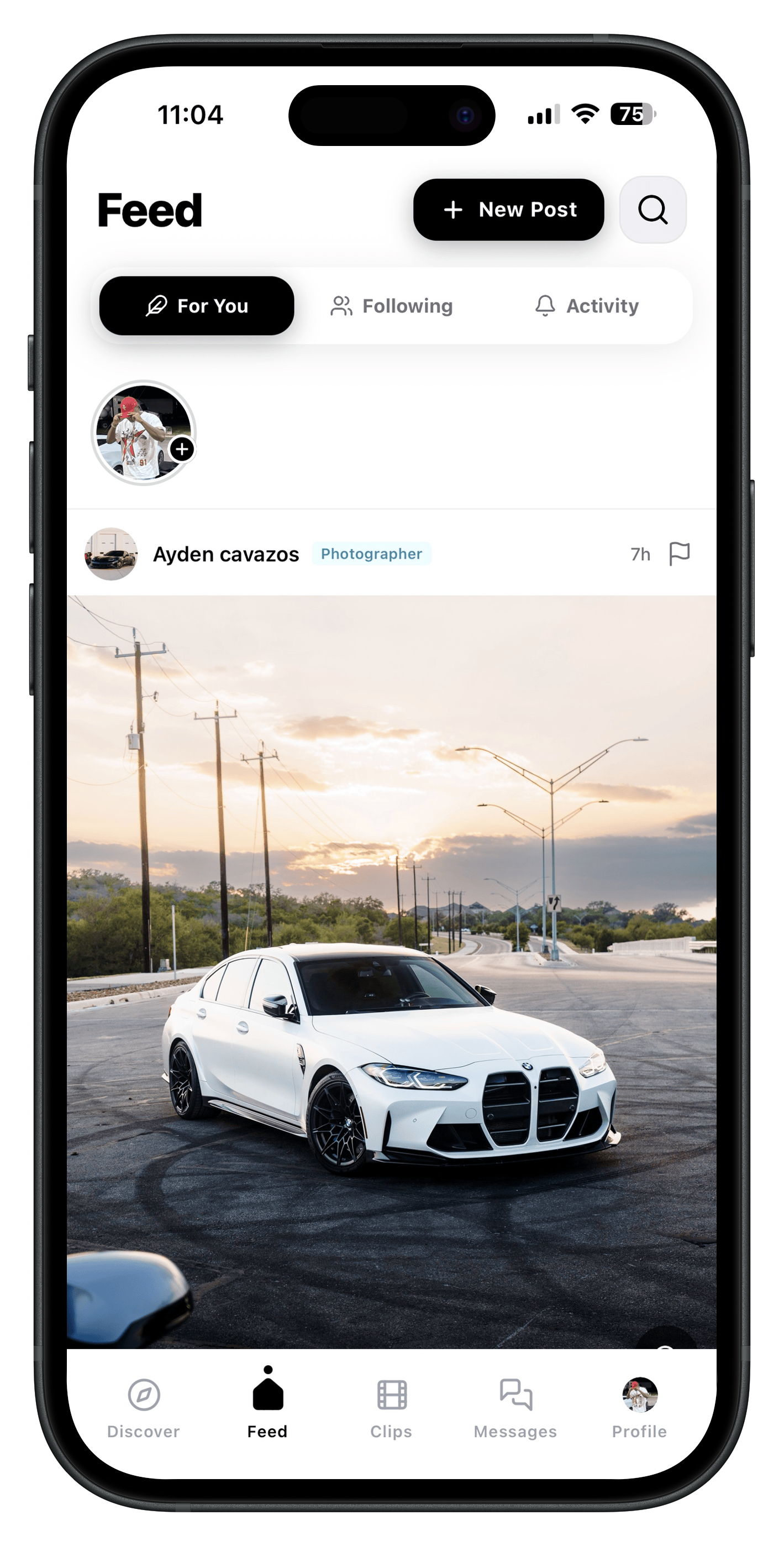 AutoMeet Community Feed Interface